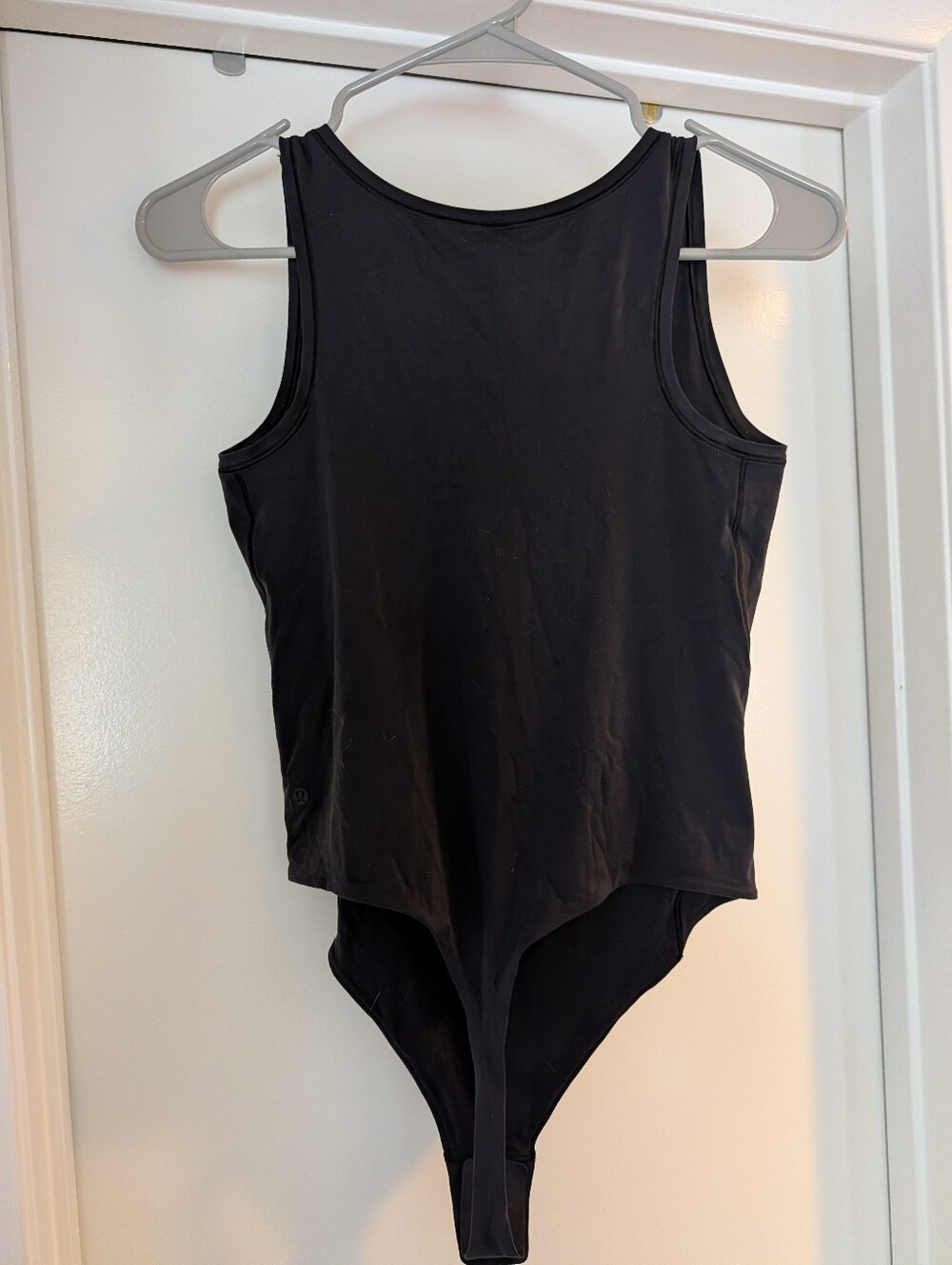 Lululemon Black Thong Sleeveless Bodysuit, Medium - Picture 2 of 4